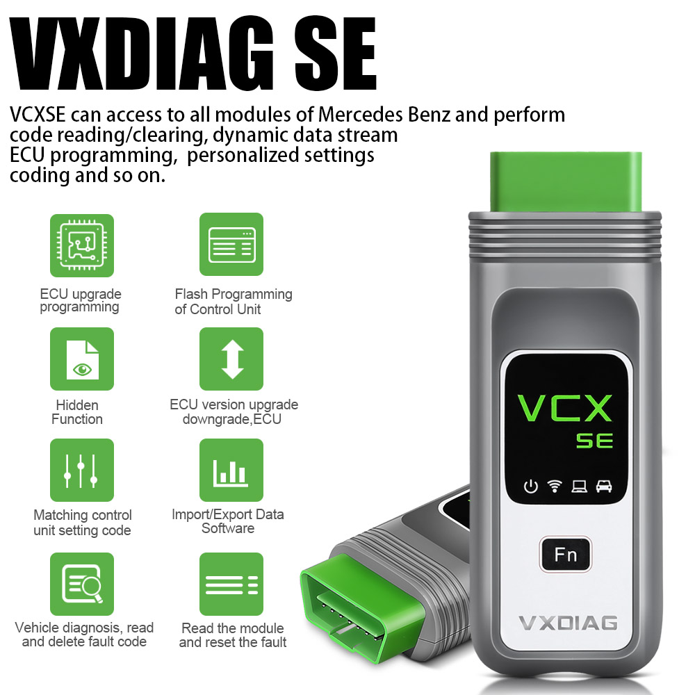 VXDIAG VCX SE для Benz с 2TB SSD полного набора брендов - получите бесплатную лицензию Donet