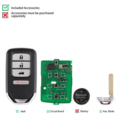 AUTEL IKEYHD004AL Универсальный смарт-ключ Honda на 4 кнопки, 5 шт./лот