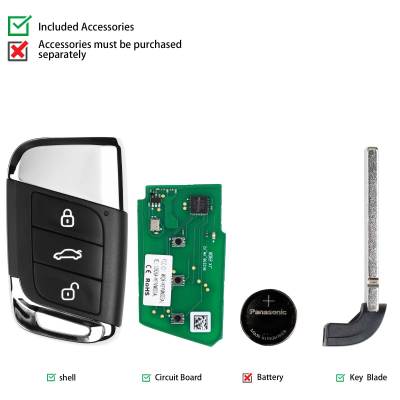 AUTEL IKEYVW003AL 3 кнопки 315/433 МГц Универсальный смарт-ключ 5 шт./лот