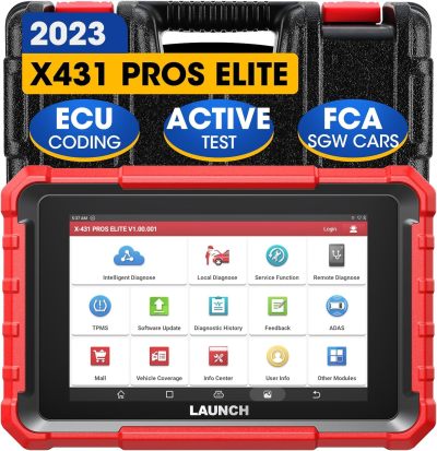 [EU/UK Version] Launch X-431 PROS Elite 8inch Bidirectional Scan Tool with CANFD ECU Coding Full System 32+ Special Function VAG Guide