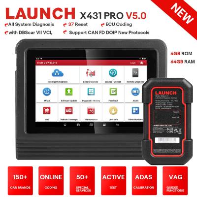 Launch X431 V 5.0 (X431 Pro) 8inch Wifi/Bluetooth Full System Diagnostic Tablet with DBScar VII Support CANFD Multi-Languages