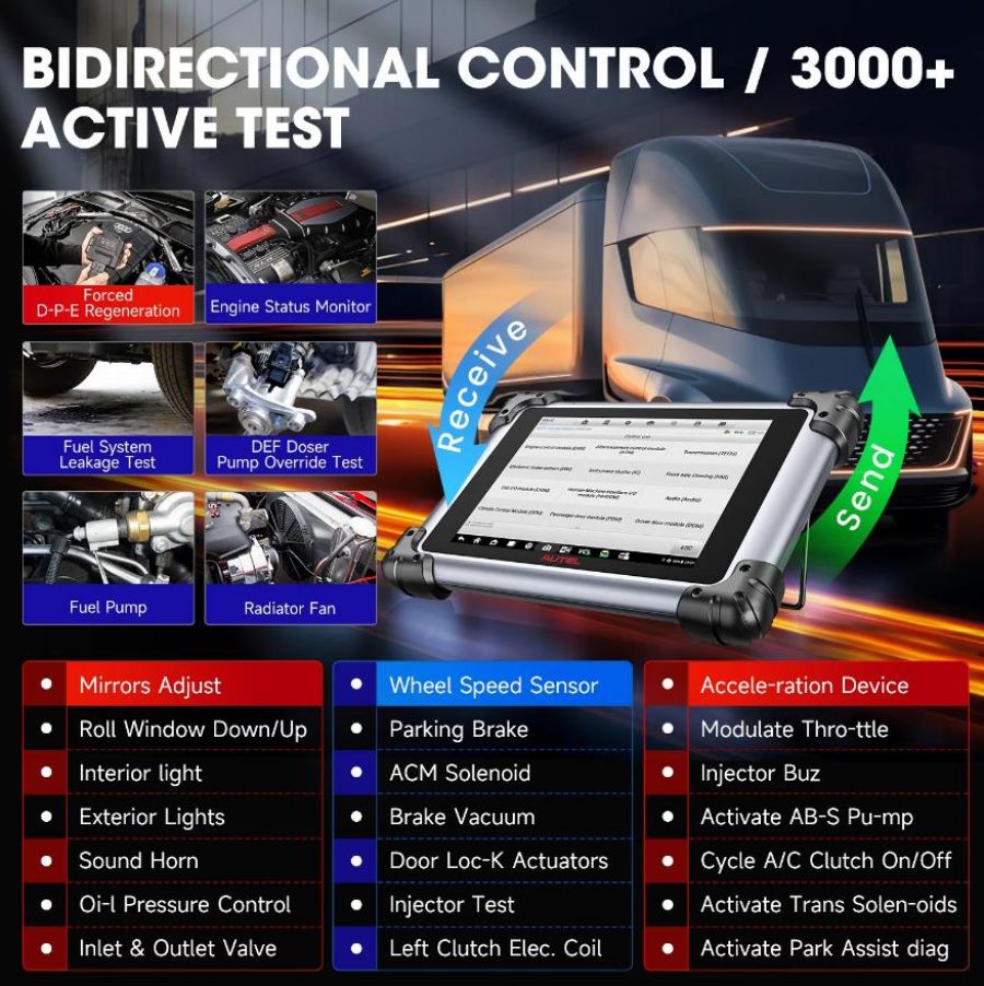 2024 Autel Maxisys MS908CV II Тяжелый грузовой сканер с программированием ECU J2534