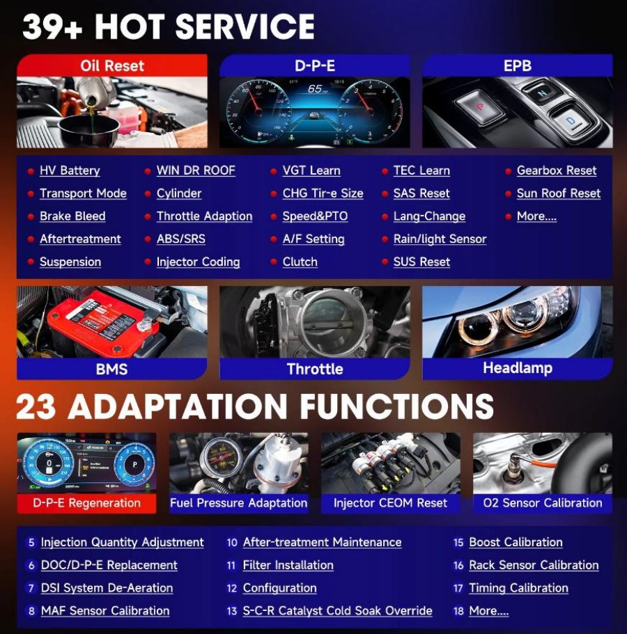 Autel Maxisys MS908CV II Тяжелый грузовой сканер с программированием ECU J2534