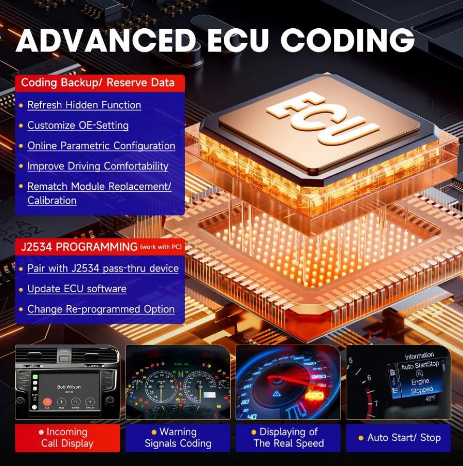 2024 Autel Maxisys MS908CV II Тяжелый грузовой сканер с программированием ECU J2534