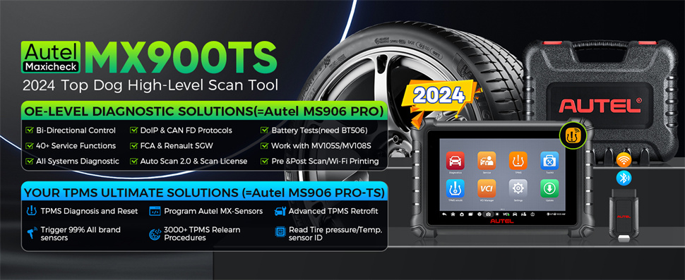 Autel MaxiCheck MX900TS MX900-TS All System Diagnostic with Full TPMS Functions Bi-Directional 40+ Services Updated Of MX808TS/MX808STS/MK808TS