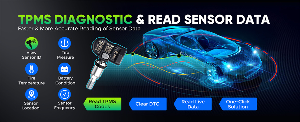 Autel MaxiCheck MX900TS MX900-TS All System Diagnostic with Full TPMS Functions Bi-Directional 40+ Services Updated Of MX808TS/MX808STS/MK808TS