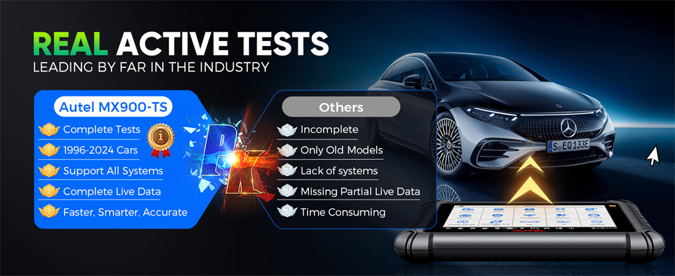 Autel MaxiCheck MX900TS MX900-TS All System Diagnostic with Full TPMS Functions Bi-Directional 40+ Services Updated Of MX808TS/MX808STS/MK808TS