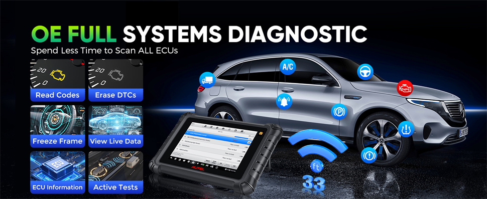 Autel MaxiCheck MX900TS MX900-TS All System Diagnostic with Full TPMS Functions Bi-Directional 40+ Services Updated Of MX808TS/MX808STS/MK808TS
