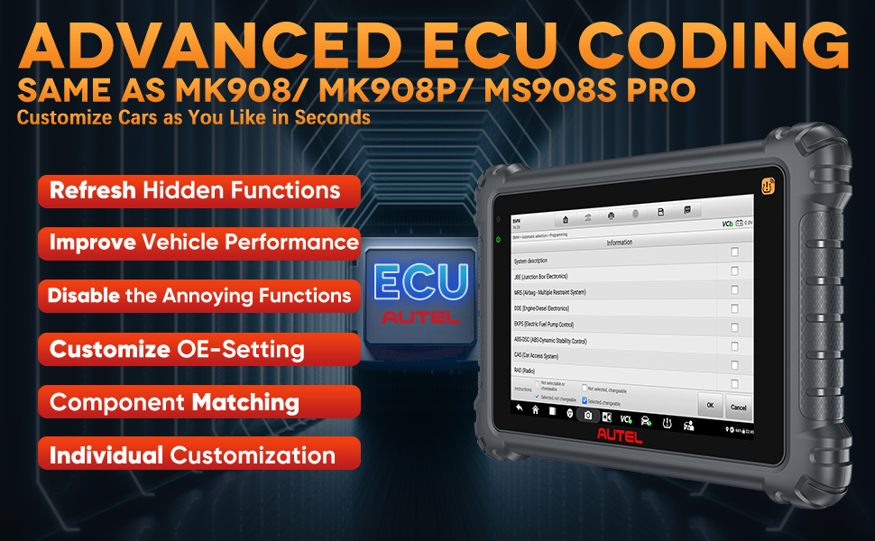 Диагностический сканер Autel MaxiCOM MK906Pro TS ( MK906S PRO-TS ) TPMS