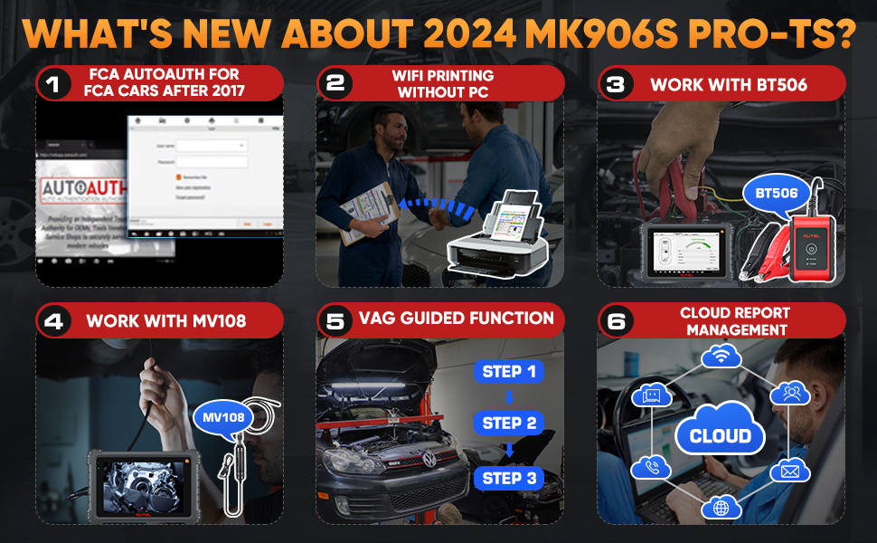 Диагностический сканер Autel MaxiCOM MK906Pro TS ( MK906S PRO-TS ) TPMS