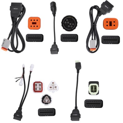 LAUNCH Motorcycle Diagnostic Connector Kit 2.0 with Renewal Card for Ducati, Indian, Polaris, Victory, Harley, Honda,Yamaha, Kawasaki, Suzuki, BMW