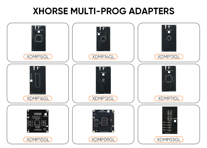 Адаптеры Xhorse Multi Prog для EEPROM и FLASH 9 шт./набор