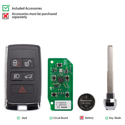 Autel IKEYLR005AL Land Rover Style Smart Key 315/433 MHz 5 Buttons 5pcs/lot