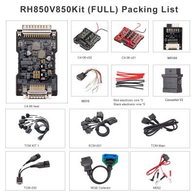 OBDSTAR RH850/V850 C4-06 Адаптер Полный комплект с MQB Collector ECM001 TCM030 для MQB Все ключи потеряны, сброс подушек безопасности, чтение данных IMMO / Pincode
