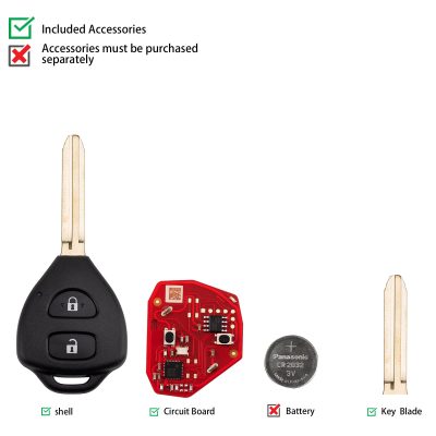 XHORSE XKTO25EN для моделей Toyota 2 кнопки треугольный второй поколение проводной пульт 5шт/лот