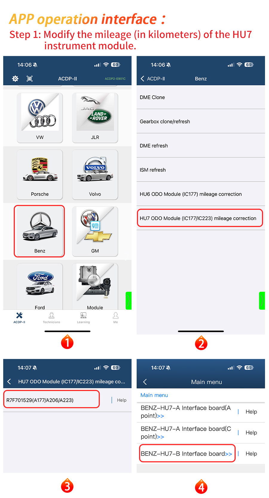 YANHUA Module 39 MB HU7 Instrument Module Mileage Correction