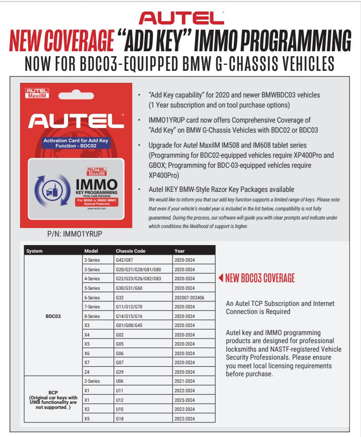 Autel BMW BDC2 License