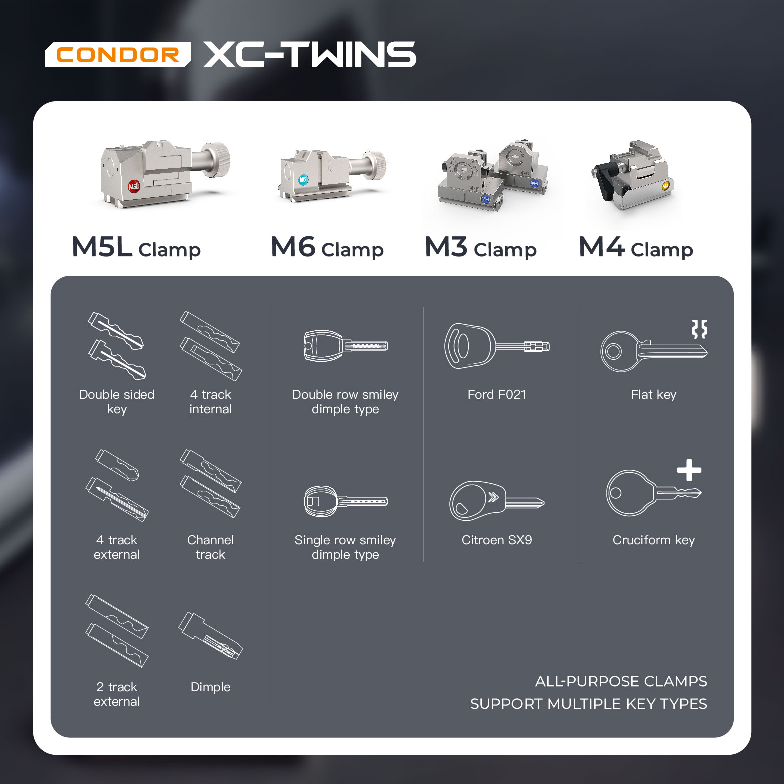 Xhorse XCMT01GL Condor XC-TWINS Станок для нарезки ключей