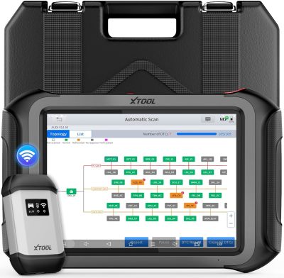 XTOOL D9 MAX Профессиональный диагностический сканер с J2534 топологическим картированием, кодированием ЭБУ, FCA/DoIP/CAN FD, калибровкой ADAS, 45+ переобучений, обновление на 3 года