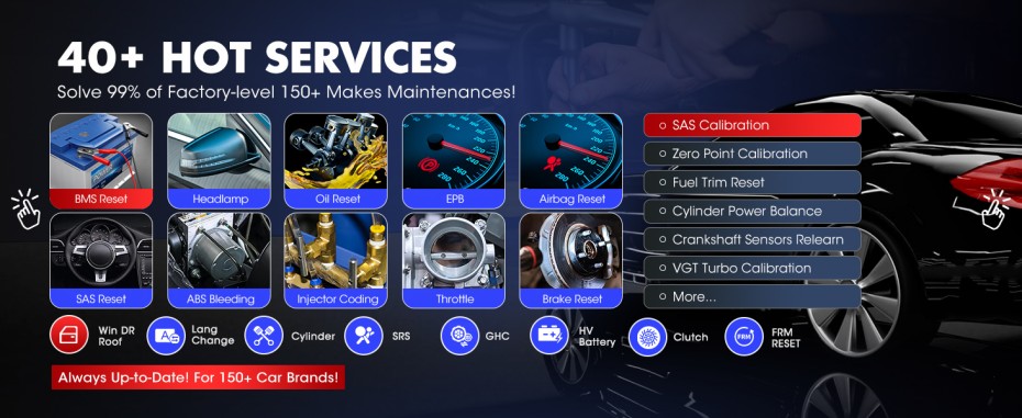 40+ сервисных функций Autel Maxisys Ultra EV