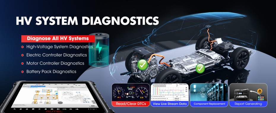 Диагностика высоковольтной системы Autel Ultra EV