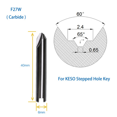 5шт/лот GODIAG F27W Сверло для высверливания углублений &phi;2.8x100&deg;xD6x40x1T Для SILCA MATRIX PRO, MATRIX EVO, MATRIX SLX, MATRIX SX, MATRIX S
