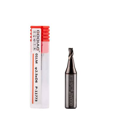 5шт/лот GODIAG 01LM 2.5MM Концевая фреза &phi;2.5x5.5x&phi;6x30Lx3F Для SILCA Futura Pro, Futura Pro Engraving, Futura Pro Automotive