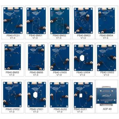2026 Lonsdor Encrypted Solder-Free Adapter Kit 14pcs for BMW G/U Chassis BDC2/BDC3/BCP and VAG 5C 5D