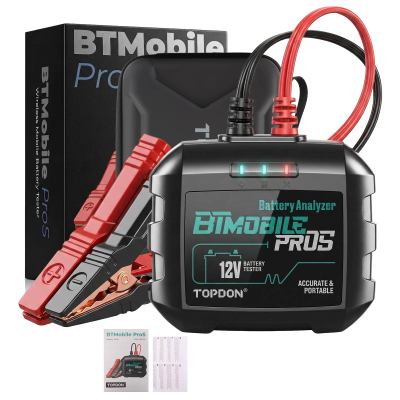 TOPDON BTMobile PROS 12V 24V Автомобильный тестер аккумулятора 100-2000CCA Тест зарядки Совместим с линией Phoenix