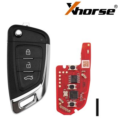 XHORSE XKKF06EN Ножевой стиль 2-го поколения Умный ключ 3 кнопки Универсальный дистанционный ключ 5 шт./лот