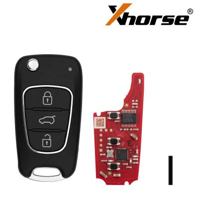 XHORSE XNHY22EN Беспроводной складной ключ с 3 кнопками для KIA, для Hyundai, второго поколения, универсальный ключ, 5 шт./лот