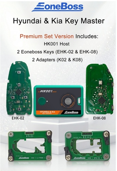 Eoneboss HK001 Премиум-набор Версия HK001 Хост + 2 шт. Ключи Eoneboss + 2 шт. Адаптеры (K02 + K06) для Hyundai & Kia