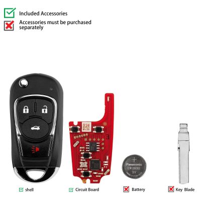 XHORSE XKBU22EN для Buick (складной, 4 кнопки) проводной пульт второго поколения, 5 шт./лот