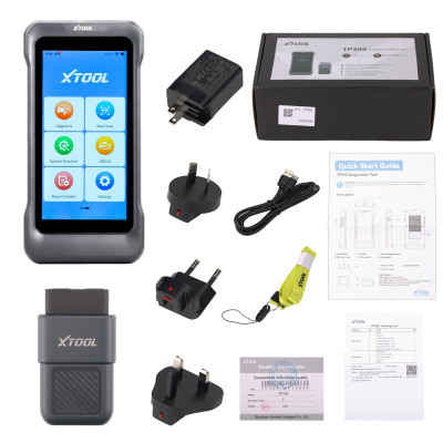 XTOOL TP300 Инструмент для программирования TPMS с диагностикой OBD2, активацией и переобучением датчиков, программированием TS100 и 8 специальными функциями