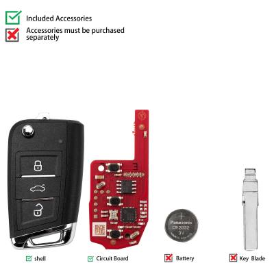 XHORSE XKMQB5EN/ XKDM05EN VW MQB 2-го поколения Умный ключ 3 кнопки Универсальный удаленный ключ 5 шт./лот