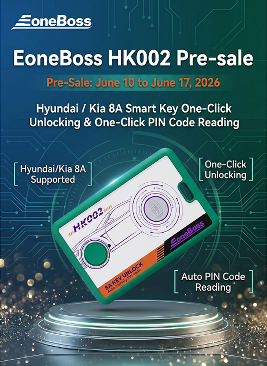 EoneBoss HK002 8A Инструмент для разблокировки ключей для Hyundai/Kia с поддержкой разблокировки одним нажатием и чтения PIN-кода