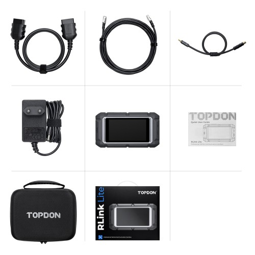 TOPDON RLink Lite — диагностический инструмент уровня OE 13-в-1 с поддержкой кодирования диагностического программирования и протоколов DOIP CANFD для 13 марок автомобилей